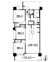 Floor: 3LDK + SIC + WIC, the occupied area: 75.06 sq m