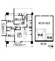 Floor: 3LDK + loft + WIC, the occupied area: 71.07 sq m