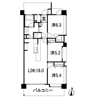 Floor: 3LDK + WIC, the occupied area: 75.06 sq m