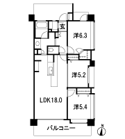 Floor: 3LDK + WIC, the occupied area: 75.06 sq m