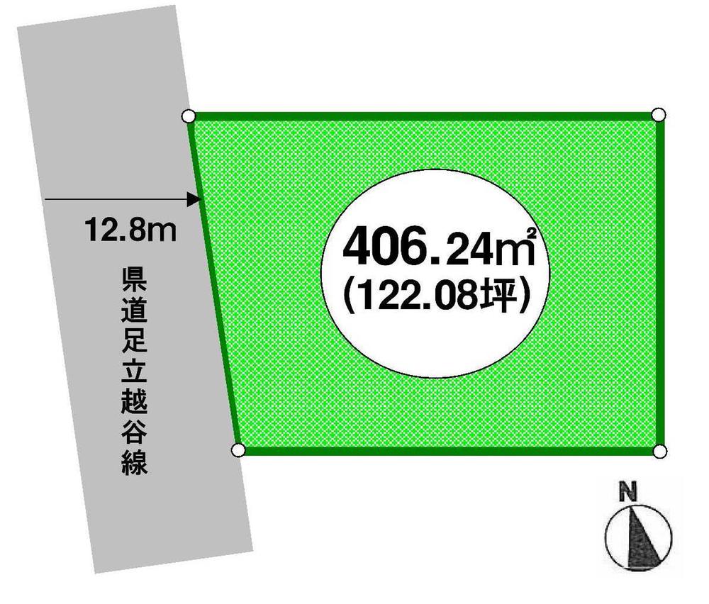 Compartment figure. Land price 43 million yen, Land area 406.24 sq m