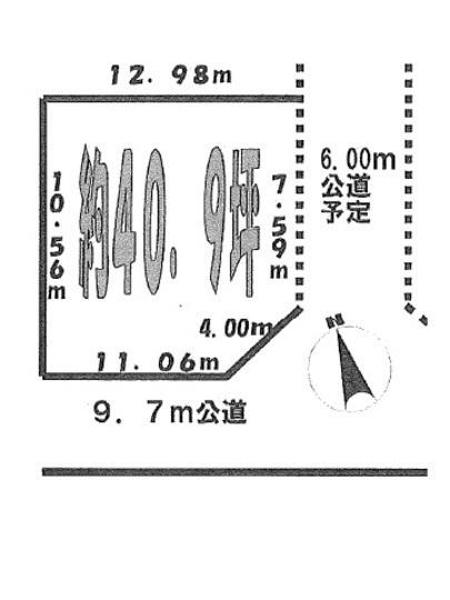 Compartment figure. Land price 22 million yen, Land area 135.31 sq m compartment view