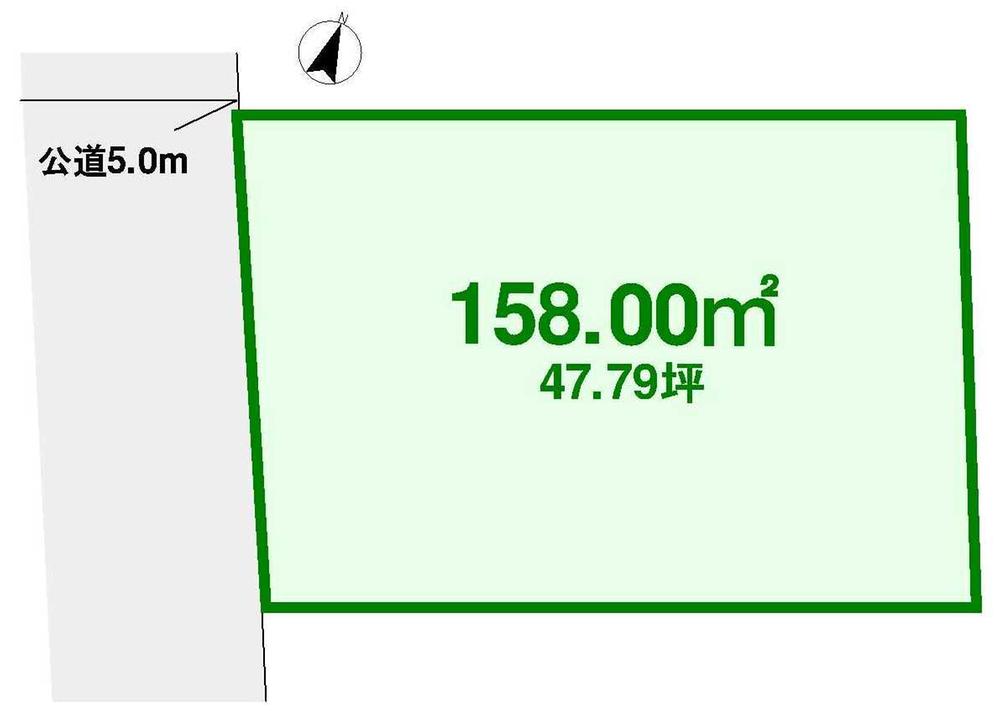 Compartment figure. Land price 23.8 million yen, Land area 158 sq m