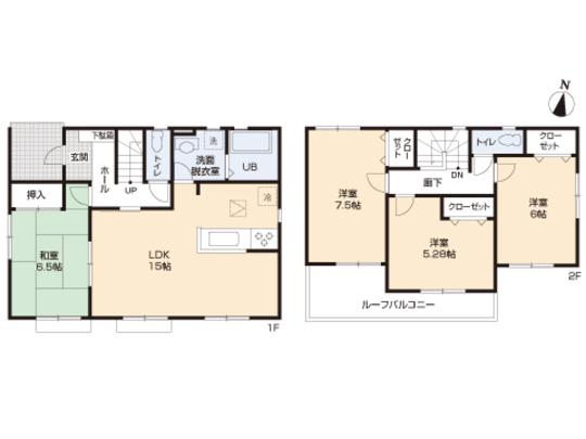 Floor plan. 28.8 million yen, 4LDK, Land area 158.56 sq m , Building area 99.36 sq m floor plan