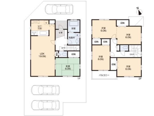 Floor plan. 34,500,000 yen, 4LDK, Land area 137.87 sq m , Building area 117.73 sq m floor plan