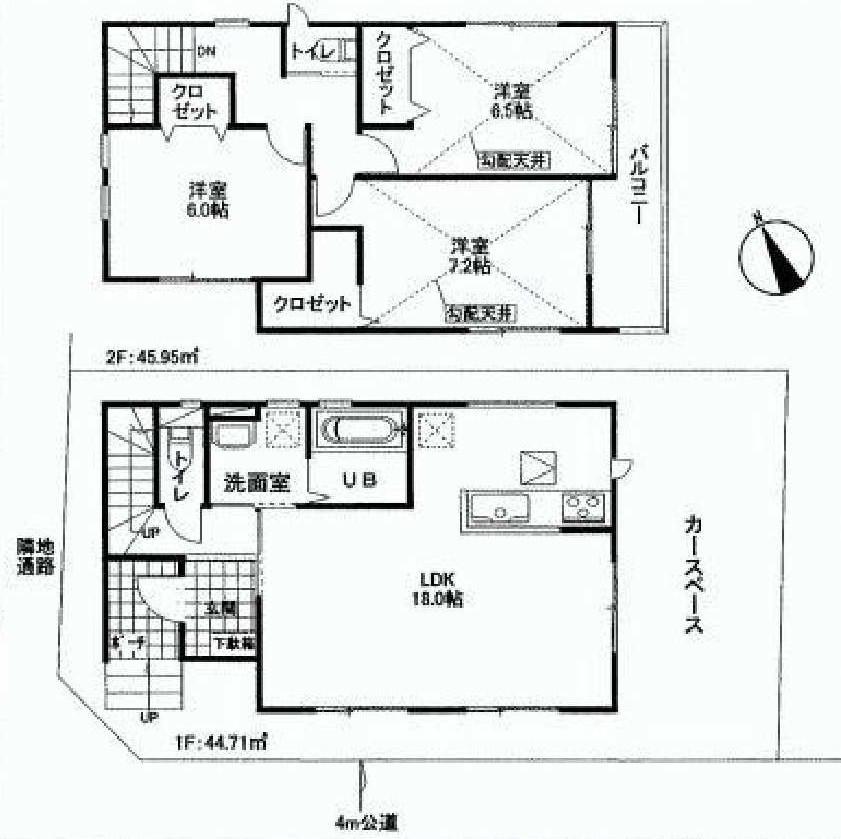 Floor plan. 25,800,000 yen, 3LDK, Land area 88.73 sq m , Building area 90.66 sq m