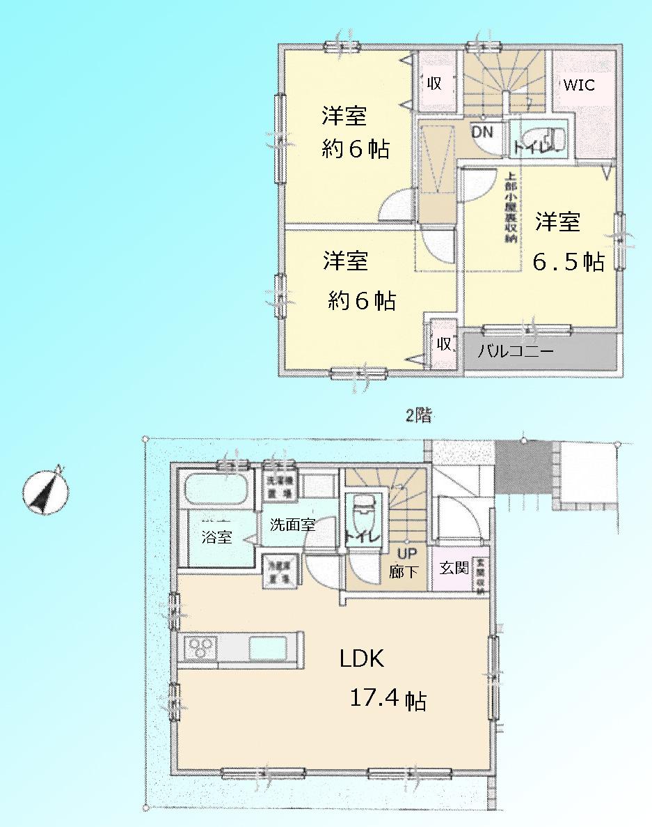 Floor plan. 28.8 million yen, 3LDK, Land area 79.27 sq m , Building area 84.02 sq m