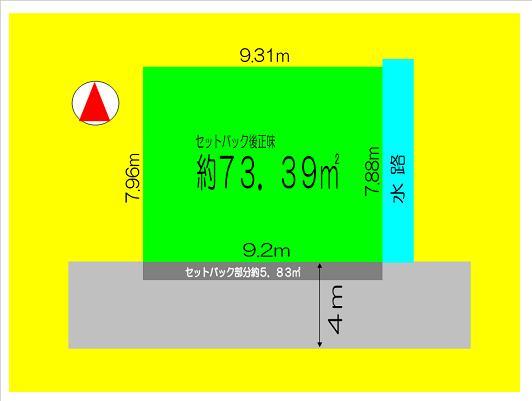 Compartment figure. Land price 13.8 million yen, Land area 77.38 sq m