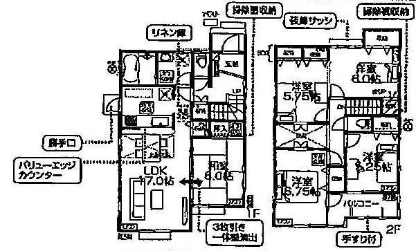 Floor plan. 34,800,000 yen, 4LDK, Land area 124.5 sq m , Building area 109.3 sq m