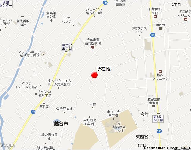 Local guide map. Local location