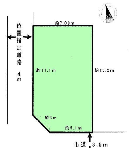 Compartment figure. Land price 13.8 million yen, Land area 91.23 sq m