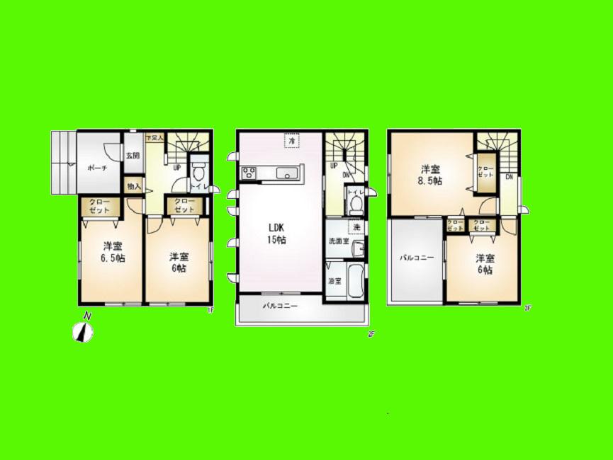 Floor plan. 24,800,000 yen, 4LDK, Land area 81.8 sq m , Building area 104.33 sq m