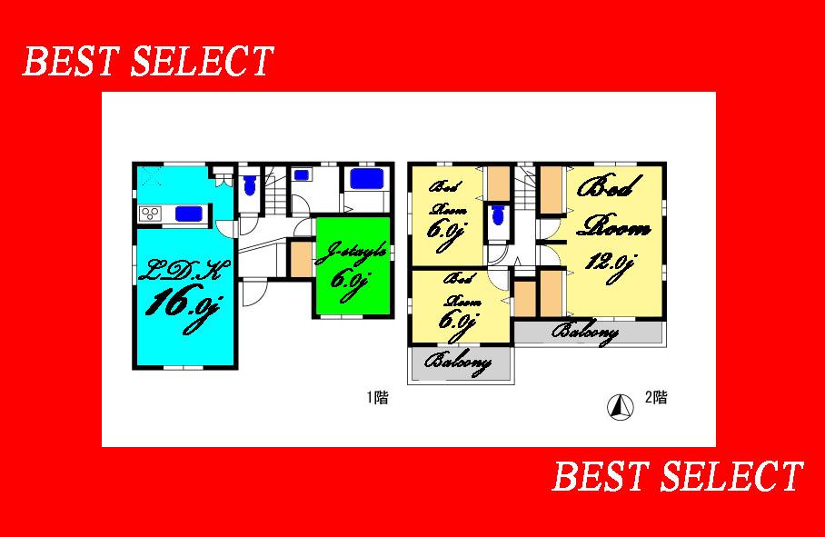Floor plan. (4 Building), Price 33,300,000 yen, 4LDK, Land area 102.79 sq m , Building area 105.57 sq m
