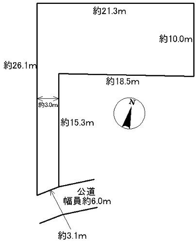 Compartment figure. Land price 24,800,000 yen, Land area 261.51 sq m