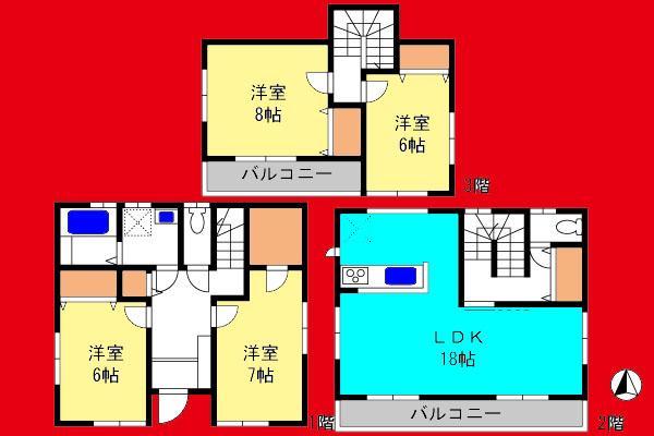 Floor plan. Spacious LDK18 Pledge