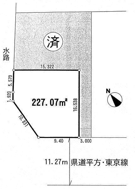 Compartment figure. Land price 14.8 million yen, Land area 227 sq m