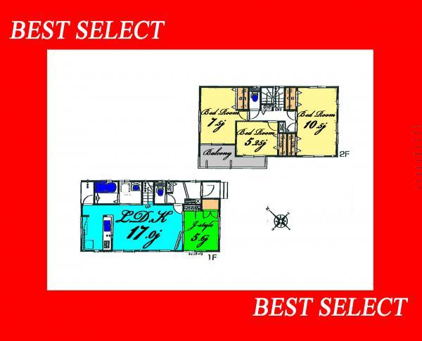 Floor plan. 34,800,000 yen, 4LDK, Land area 119.65 sq m , Building area 108.26 sq m