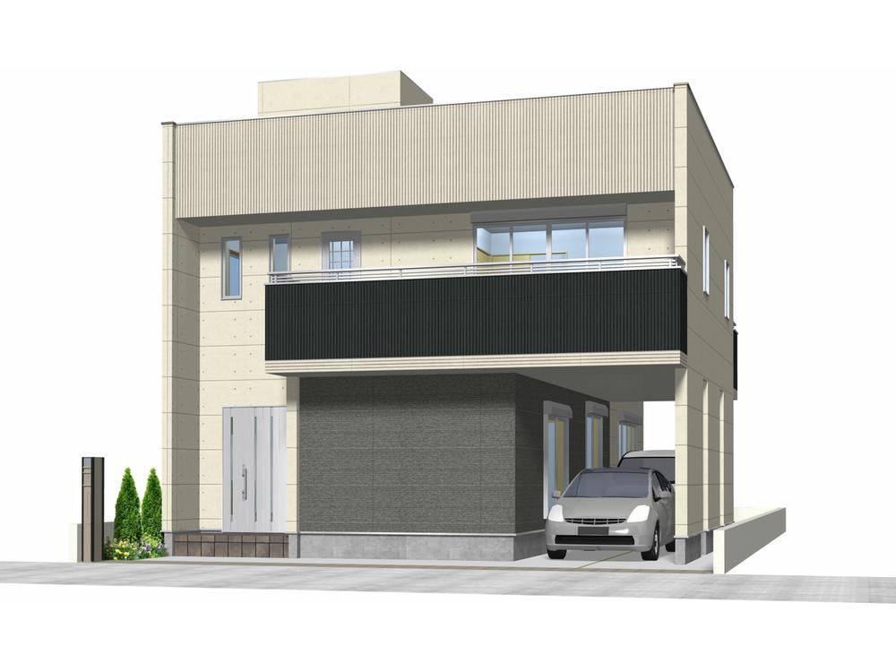 Rendering (appearance). Appearance of modern urban design with a strong presence