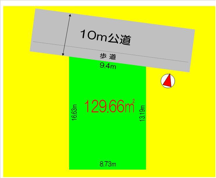 Compartment figure. Land price 13.5 million yen, Land area 129.66 sq m