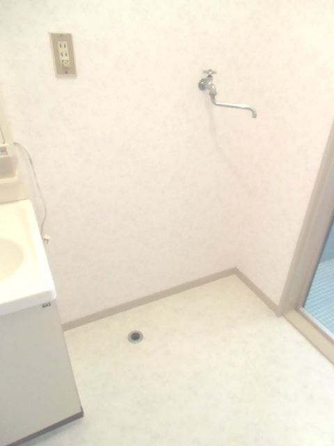 Washroom. It's essential condition the indoor washing machine Storage.