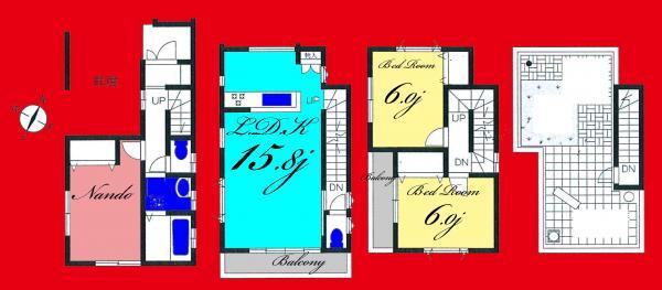 Floor plan. 28.8 million yen, 2LDK+S, Land area 67.39 sq m , Building area 99.35 sq m