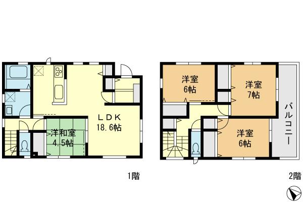 Floor plan. 31,800,000 yen, 4LDK, Land area 150.62 sq m , Building area 104.33 sq m