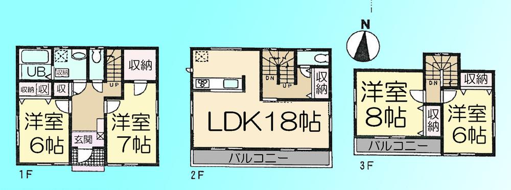 Floor plan. 25,800,000 yen, 4LDK, Land area 91.8 sq m , Building area 115.08 sq m