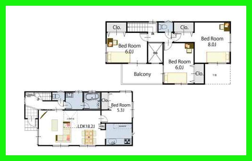 Floor plan. (C Building), Price 28.8 million yen, 4LDK, Land area 109.94 sq m , Building area 99.77 sq m