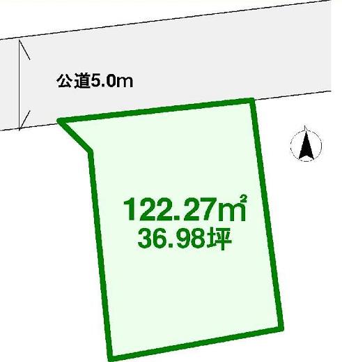 Compartment figure. Land price 18,800,000 yen, Land area 122.27 sq m