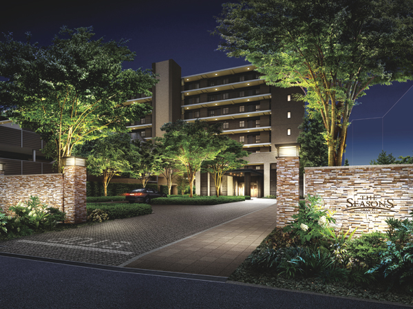 Grand Entrance Exterior - Rendering (Rendering is slightly different from the actual one that both caused to draw on the basis of the drawings. Also, The depicted planting does not assume the time of move-in)