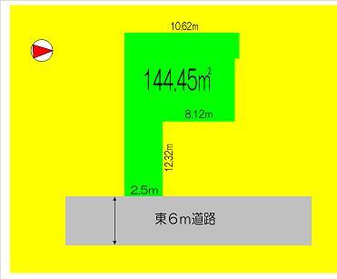 Compartment figure. Land price 15.8 million yen, Land area 144.45 sq m
