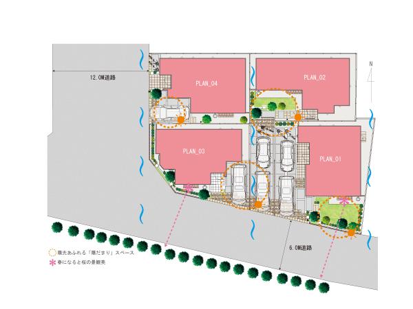 Compartment figure. Price - the entire section view ・  ・  ・ The sun and wind to shine in to the kitchen to the living room, Me to firmly ensure the comfort of the house. 