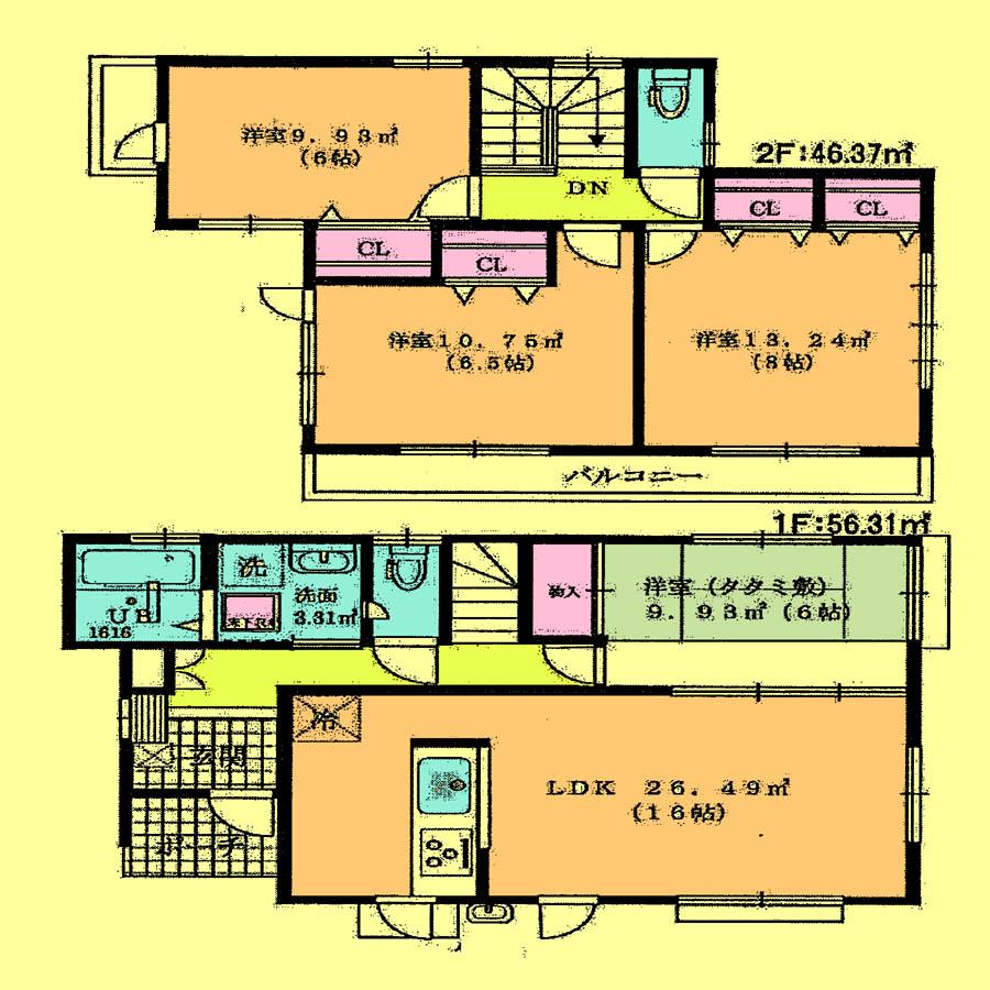 Floor plan. 26,800,000 yen, 4LDK, Land area 150.4 sq m , Building area 102.68 sq m located view in addition to this, It will be provided by the hope of design books, such as layout. 