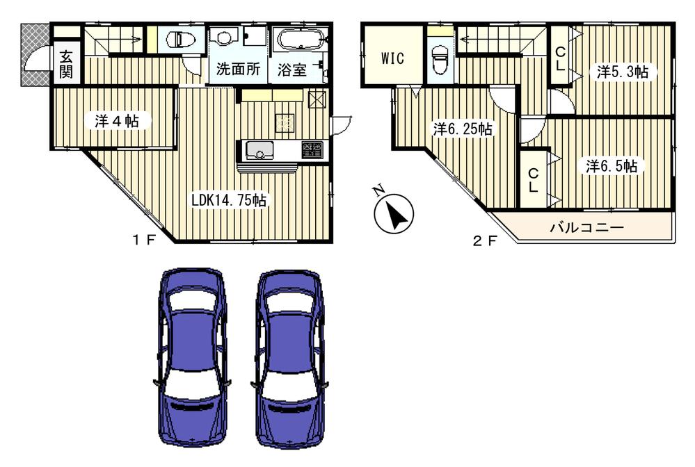 Floor plan. 26,880,000 yen, 3LDK, Land area 100.48 sq m , Building area 86.94 sq m