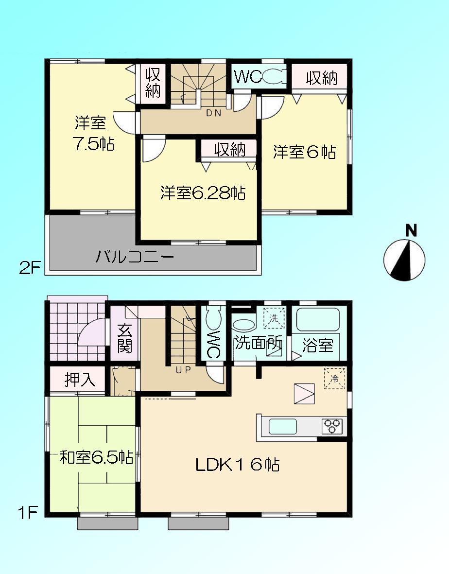 Floor plan. 26,800,000 yen, 4LDK, Land area 158.56 sq m , Building area 99.36 sq m