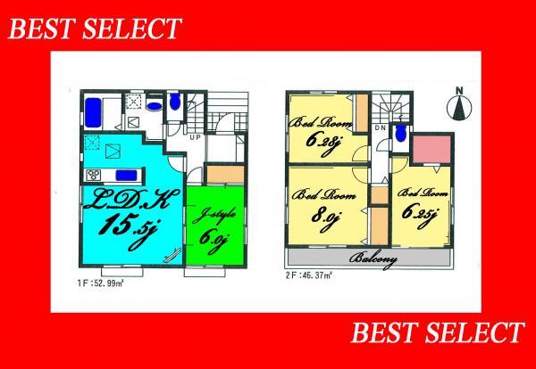 Floor plan. 36.5 million yen, 4LDK, Land area 150.08 sq m , Building area 99.36 sq m