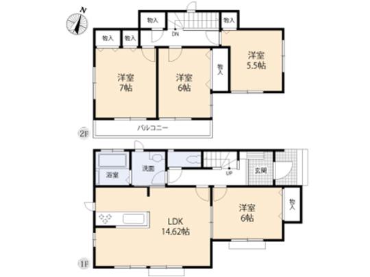 Floor plan. 23.8 million yen, 4LDK, Land area 110.8 sq m , Building area 96.43 sq m floor plan