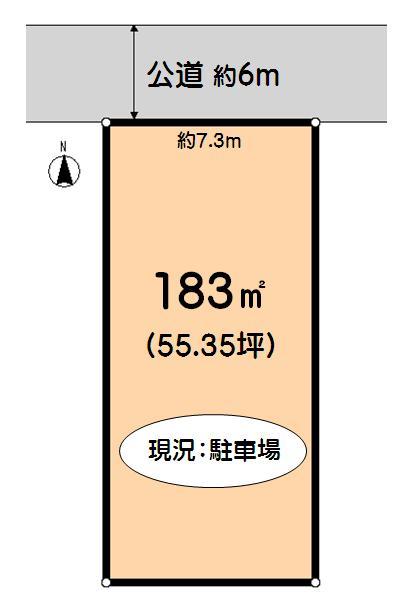 Compartment figure. Land price 24,900,000 yen, Land area 183 sq m