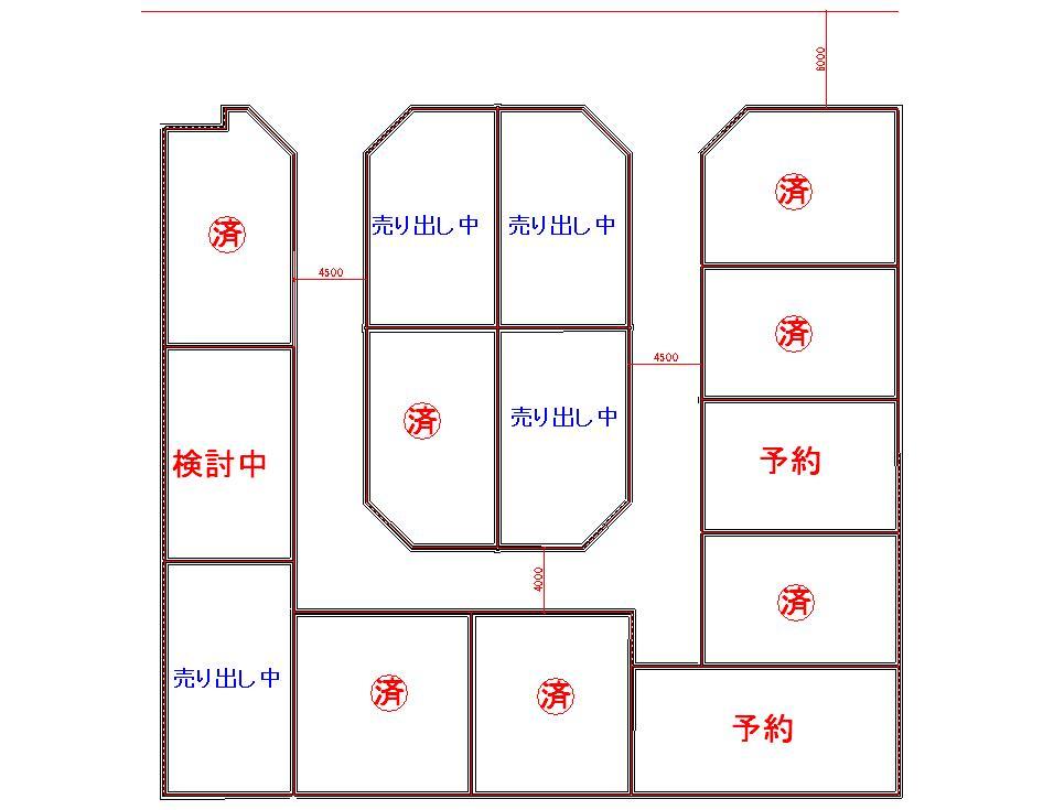 The entire compartment Figure. Development subdivision of all sections shaping land. Spacious 34 square meters of the building. We will receive consultation you, such as floor plans. 
