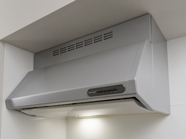Kitchen.  [Rectification Backed range hood] It adopted the current plate, Range hood to the suction force of the surroundings is up. The removal is easy and clean easy it features. (Type by different part range hood shape)