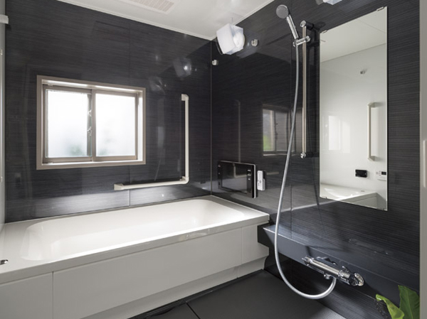 Bathing-wash room.  [Wide bathtub] Enhance the relaxing effect, Wide type of soft curve. Devise Ya who can enjoy sitz bath and parent and child bathing your, With peace of mind is your bathing enjoy universal design.