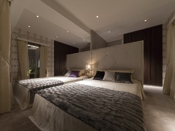 Interior.  [Master bedroom] Large master bedroom. Is on the other side of the bed you have also arranged study corner and make Corner.