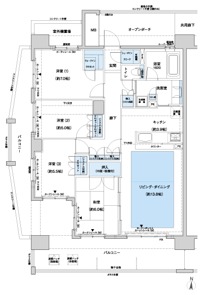 Floor: 4LDK + WIC + SIC, the occupied area: 96.73 sq m
