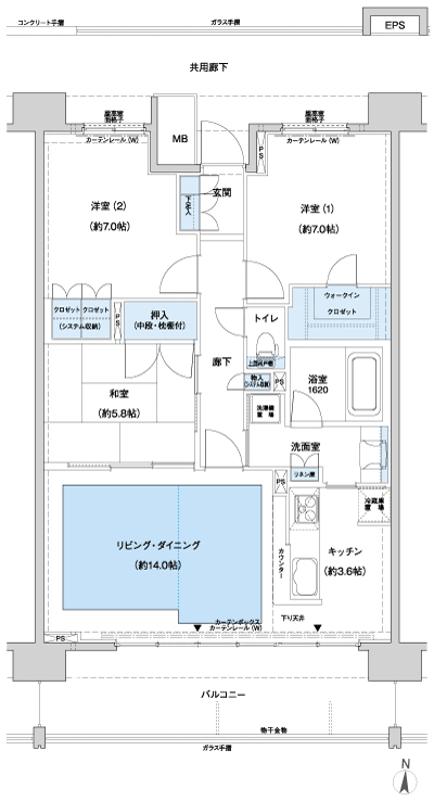 Floor: 3LDK + WIC, the occupied area: 85.78 sq m