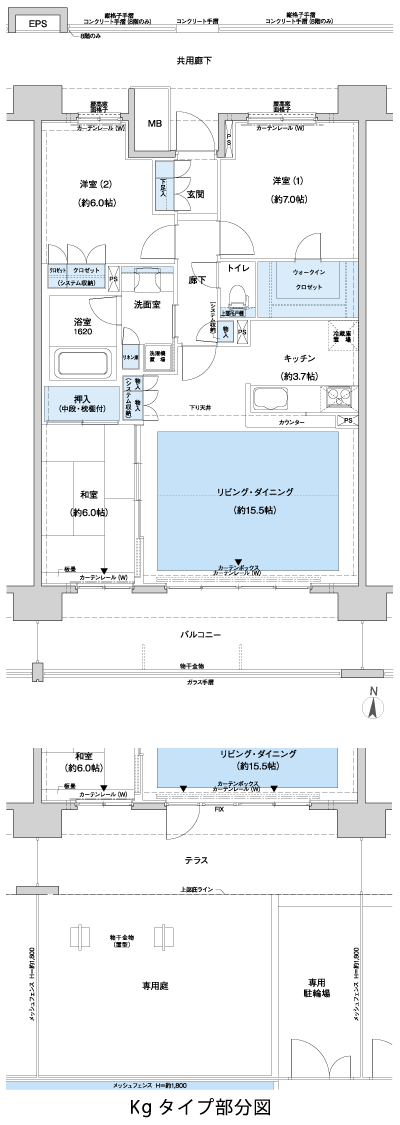 Floor: 3LDK + WIC, the occupied area: 85.78 sq m