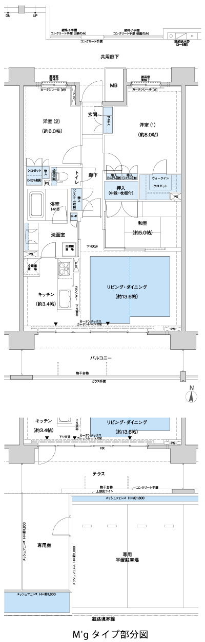 Floor: 3LDK + WIC, the area occupied: 81.3 sq m