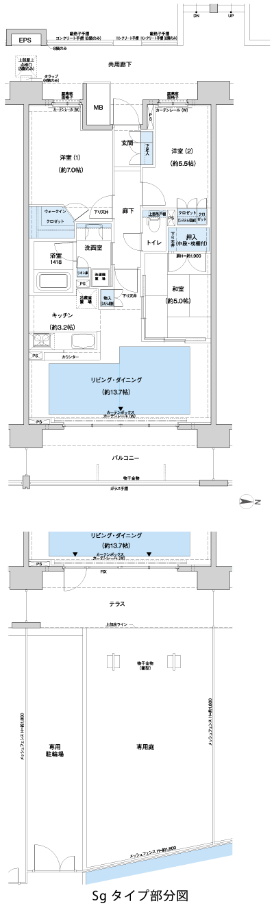 Floor: 3LDK + WIC, the occupied area: 76.02 sq m