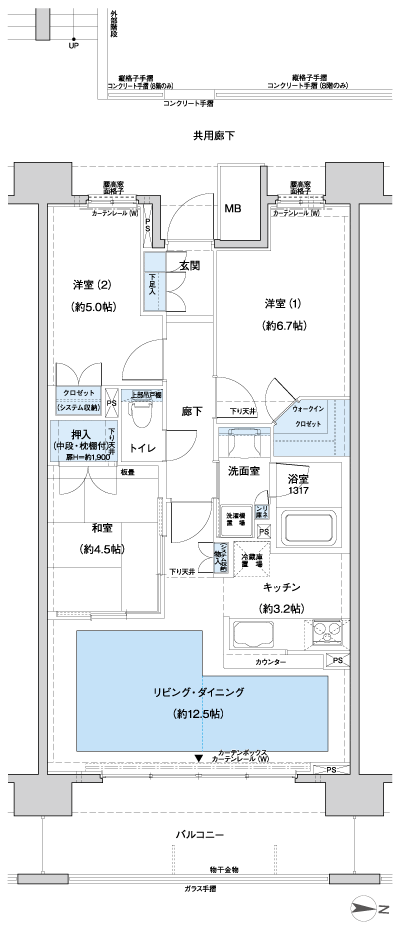 Floor: 3LDK + WIC, the occupied area: 70.84 sq m