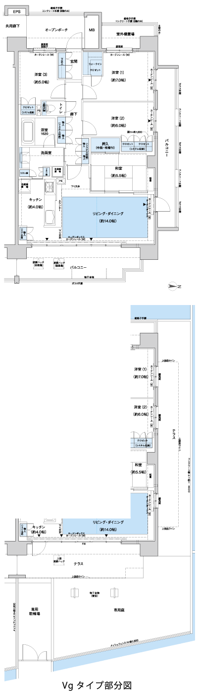 Floor: 4LDK + WIC, the occupied area: 96.19 sq m