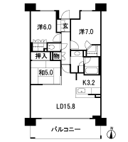 Floor: 3LDK + WIC, the area occupied: 81.3 sq m
